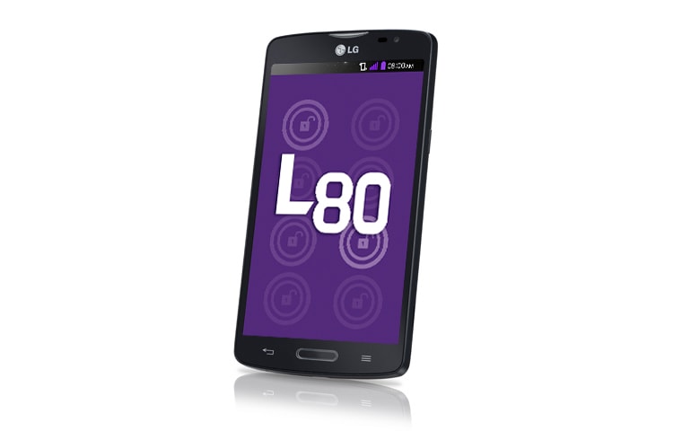 LG L80, smartphone con pantalla IPS de 5'', Android 4.4 Kit Kat, procesador Dual Core de 1.2 GHz, cámara de 8MP y batería de 2540mAh, color negro., LGD380