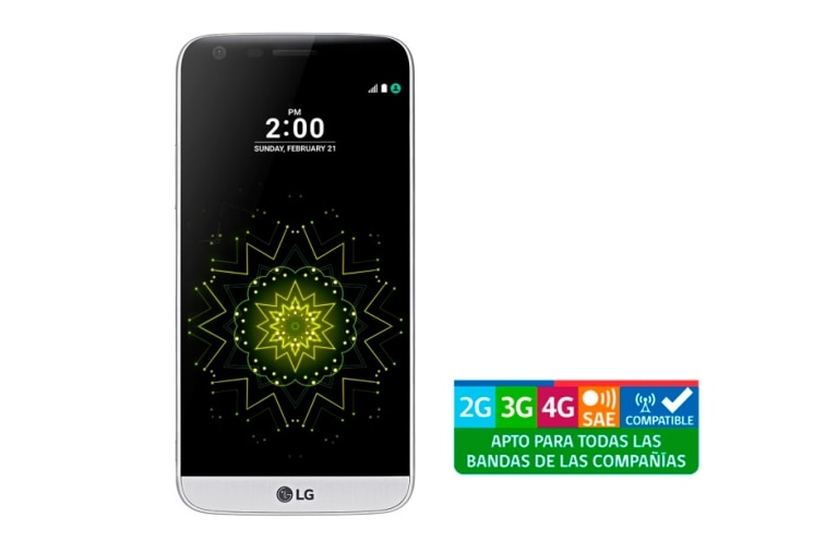 Vista frontal de LG G5 SE Silver – El Primer Smartphone Modular del Mundo G5 Silver