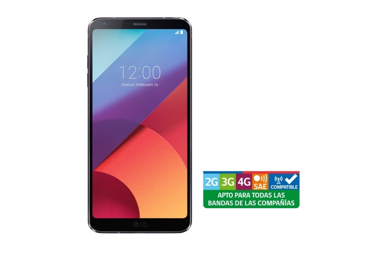 Vista frontal de LG G6 LG G6 Negro