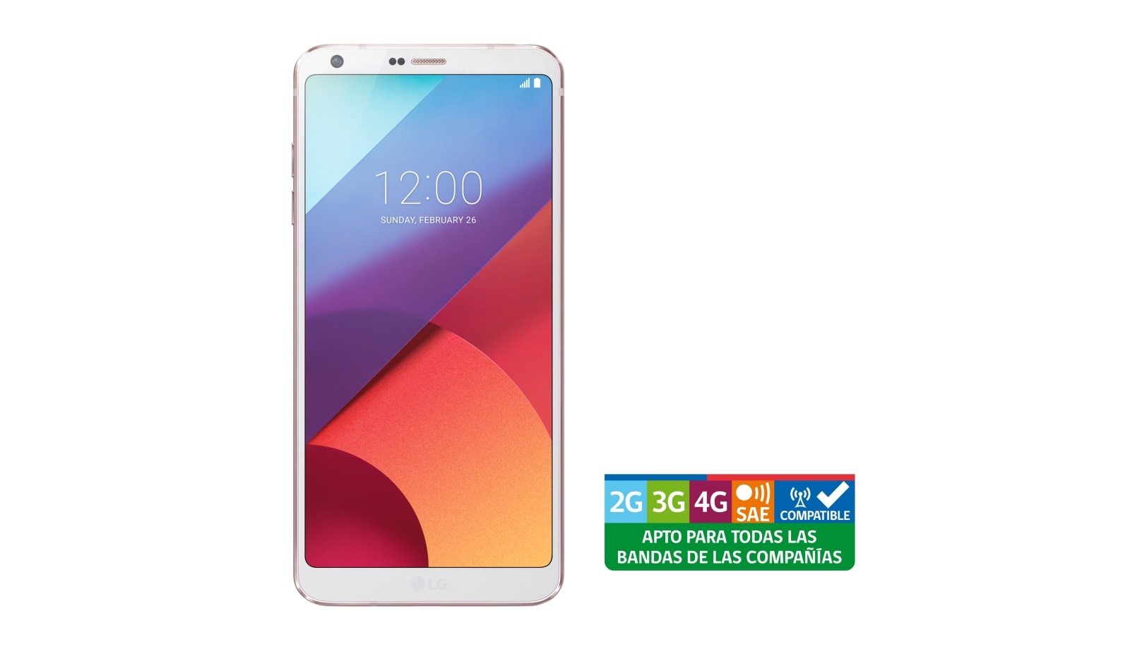 Vista frontal de LG G6 LG G6 Blanco