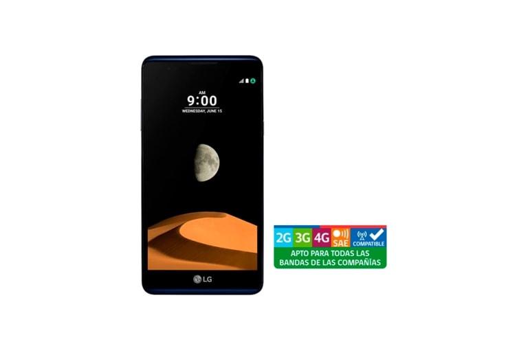 Vista frontal de LG X Max Black con pantalla de 5,5&#39;&#39; y cámara principal de 13MP con Auto-Focus LG X Max - Black