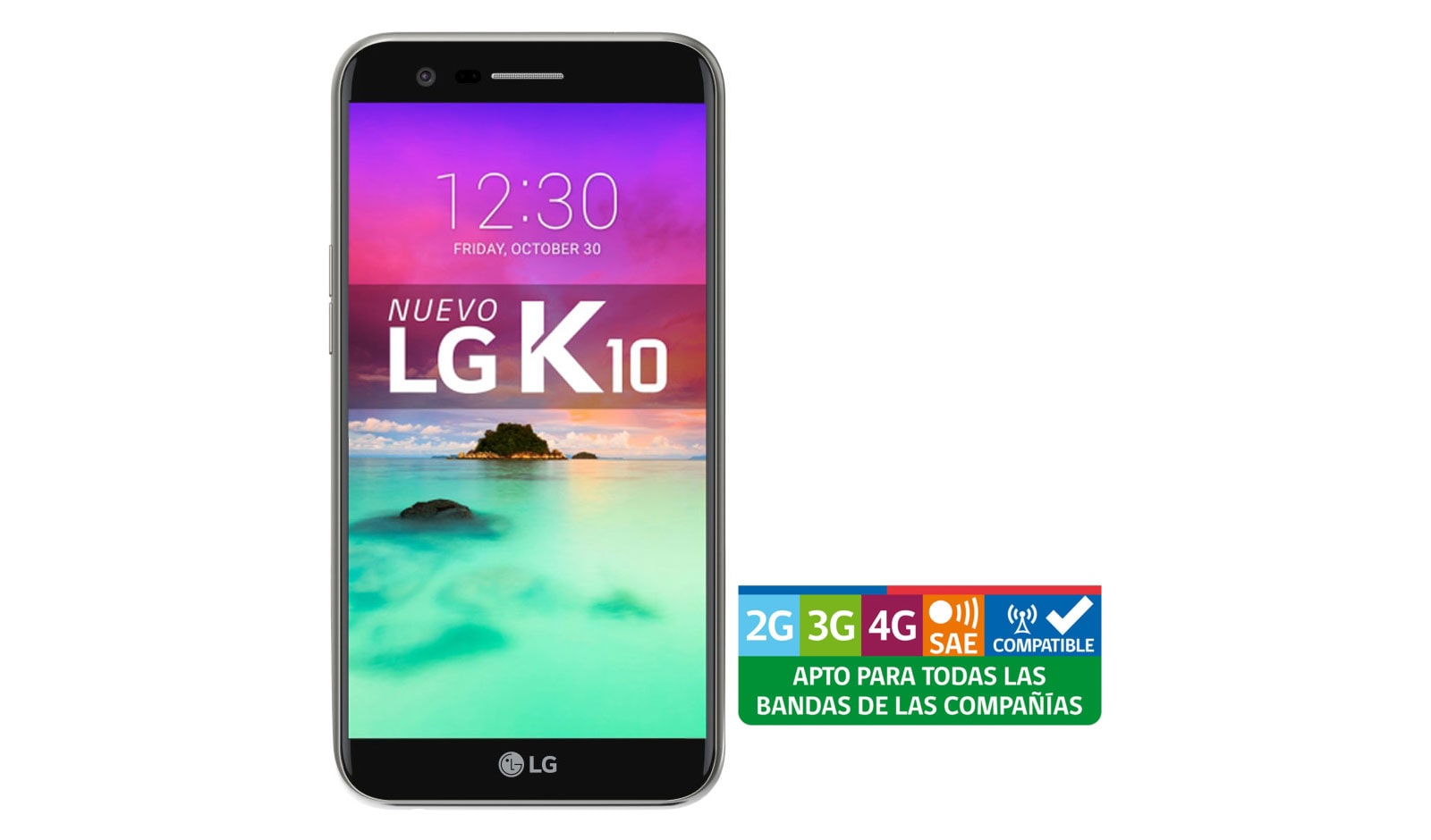 Vista frontal de LG K10 2017 LG K10 2017