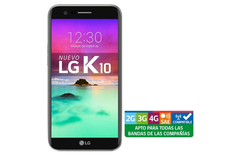 Vista frontal de LG K10 2017 LG K10 2017