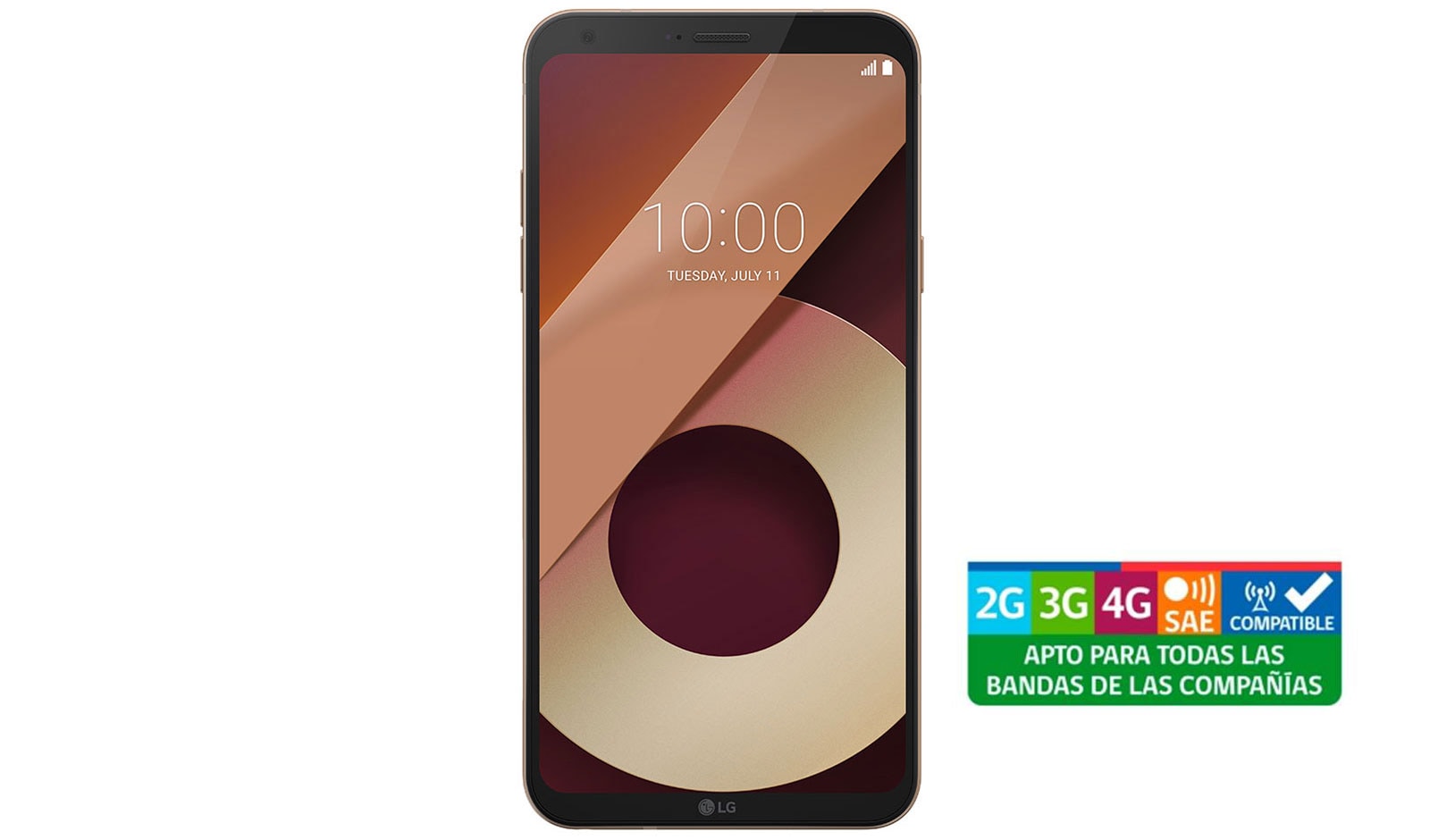 Vista frontal de LG Q6 Gold LG Q6 Gold