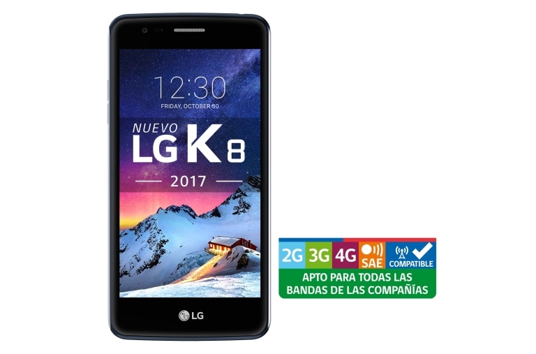 Vista frontal de LG K8 (2017) LGX240F