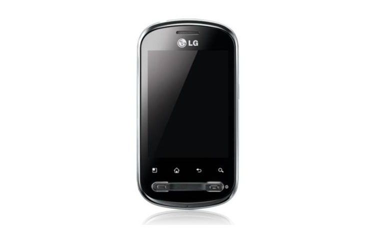 Vista frontal de LG Optimus Me P350