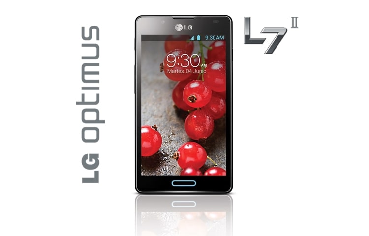 Vista frontal de Nuevo LG Optimus L7 II, elige tu siguiente nivel con una amplia pantalla, el mejor desempeño, batería de larga duración y las mejores funciones exclusivas P714