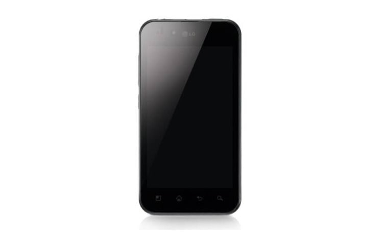 Vista frontal de LG Optimus Black P970