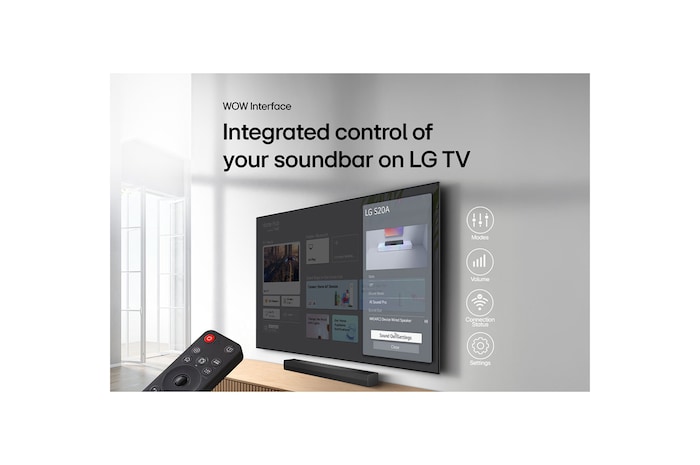 Tarjeta USP: WOW Interface Control integrado de tu barra de sonido en el TV LG.USP card: WOW Interface Integrated control of your soundbar on LG TV