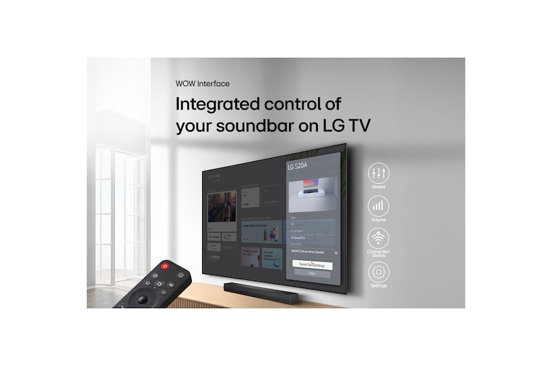 Tarjeta USP: WOW Interface Control integrado de tu barra de sonido en el TV LG.USP card: WOW Interface Integrated control of your soundbar on LG TV