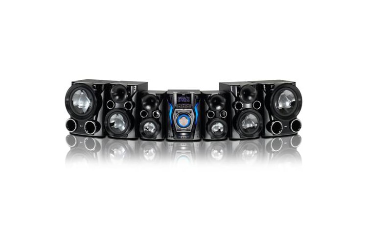 LG Minicomponente de 1.380 W potencia con iPod Docking (recarga), Reproducción MP3, USB, Ecualización Auto, Regueton, Merengue & Cumbia, Función Auto DJ y Latin Beat Box., MCV1306