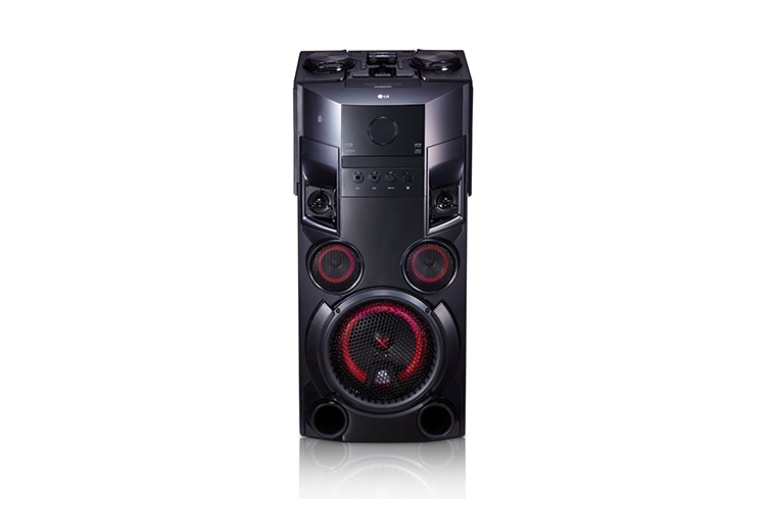 Vista frontal de Minicomponente LG XBOOM 500W con streaming Bluetooth  OM5560