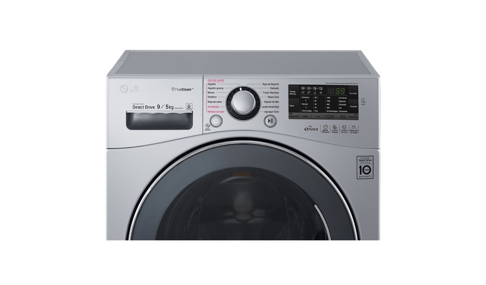 LG Lavadora de 9 Kg y Secadora de 5 Kg con tecnología 6Motion DD, F0903RDP