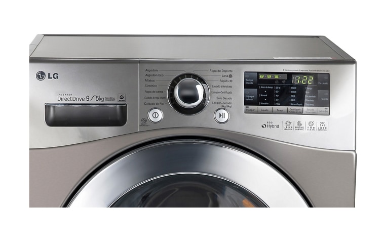LG Lavadora de 9 Kg y Secadora de 5 Kg con tecnología 6Motion DD, F0903RDT
