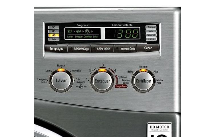 LG Lavadora de 14 Kg y Secadora de 7 Kg con tecnología 6Motion DD, F1303RD
