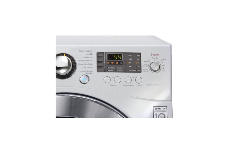 LG Lavadora de 10 Kg y Secadora de 6 Kg con tecnología 6Motion DD, F1410RD
