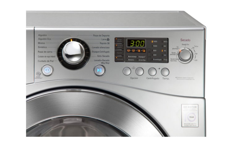 LG Lavadora de 10 Kg y Secadora de 6 Kg con tecnología 6Motion DD, F1410RD5