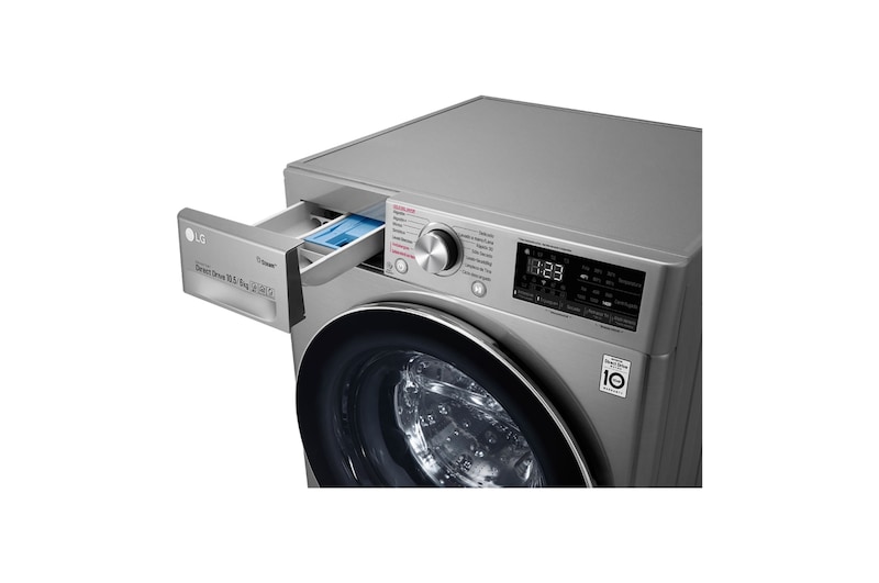 LG Lavadora-Secadora Carga Frontal con Tecnología Steam, motor Inverter Direct Drive y capacidad de 10,5 kilos de Lavado y 6 de Secado., WD10VVC4S6C