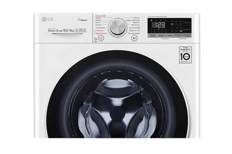 LG Lavadora Secadora 10,5Kg/6Kg con AIDD™, WD10WVC4S6