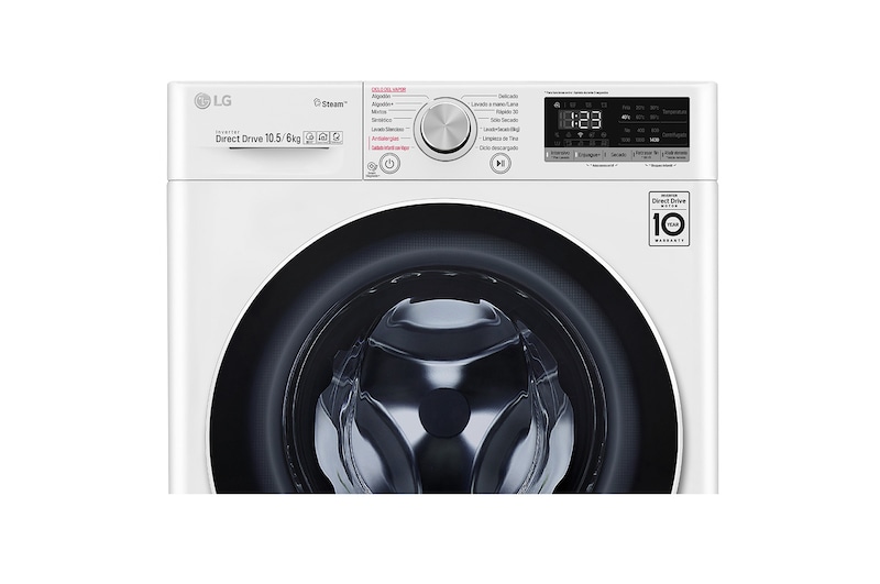 LG Lavadora Secadora 10,5Kg/6Kg con AIDD™, WD10WVC4S6