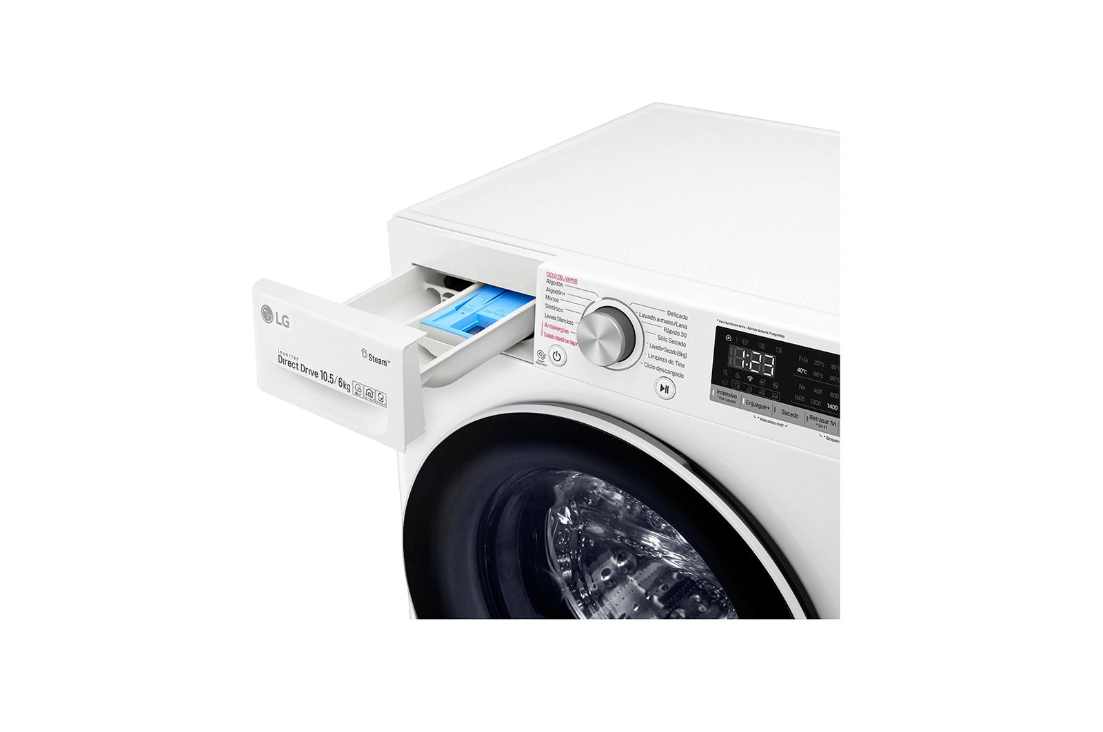 LG Lavadora Secadora 10,5Kg/6Kg con AIDD™, WD10WVC4S6