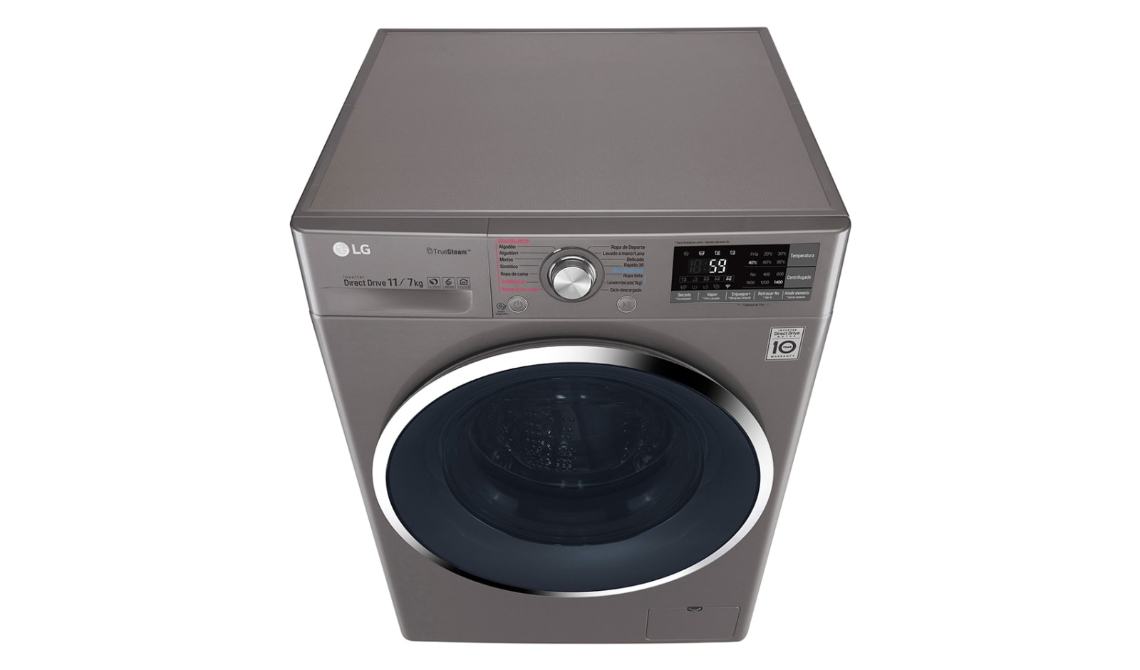 LG Lavadora - Secadora Carga Frontal con motor Inverter Direct Drive y capacidad total 11 kilos de lavado y 7 Kilos de secado, WD11DBS6