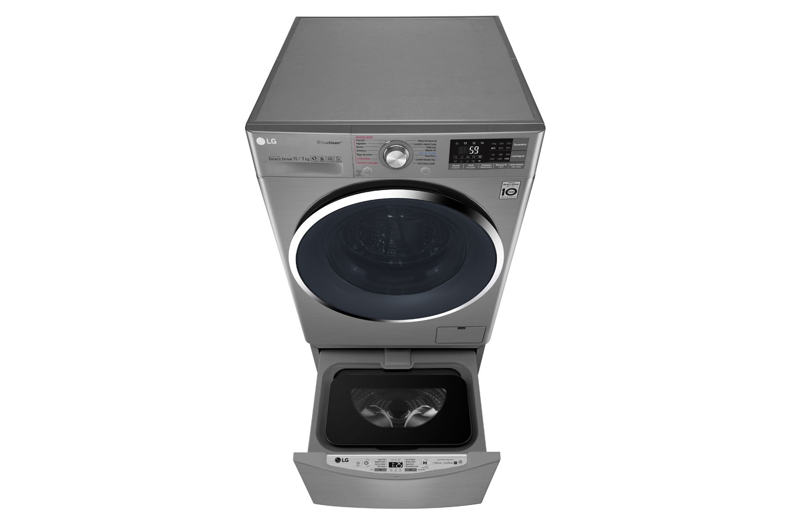 LG TWINWash™ Lavadora (11Kg) Secadora (7Kg) con Motor Inverter Direct Drive y Mini Lavadora (2Kg) con Motor Slim Inverter Direct Drive, WD11DBS6DTW