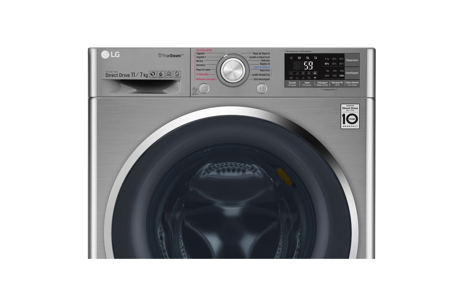 LG TWINWash™ Lavadora (11Kg) Secadora (7Kg) con Motor Inverter Direct Drive y Mini Lavadora (2Kg) con Motor Slim Inverter Direct Drive, WD11DBS6DTW