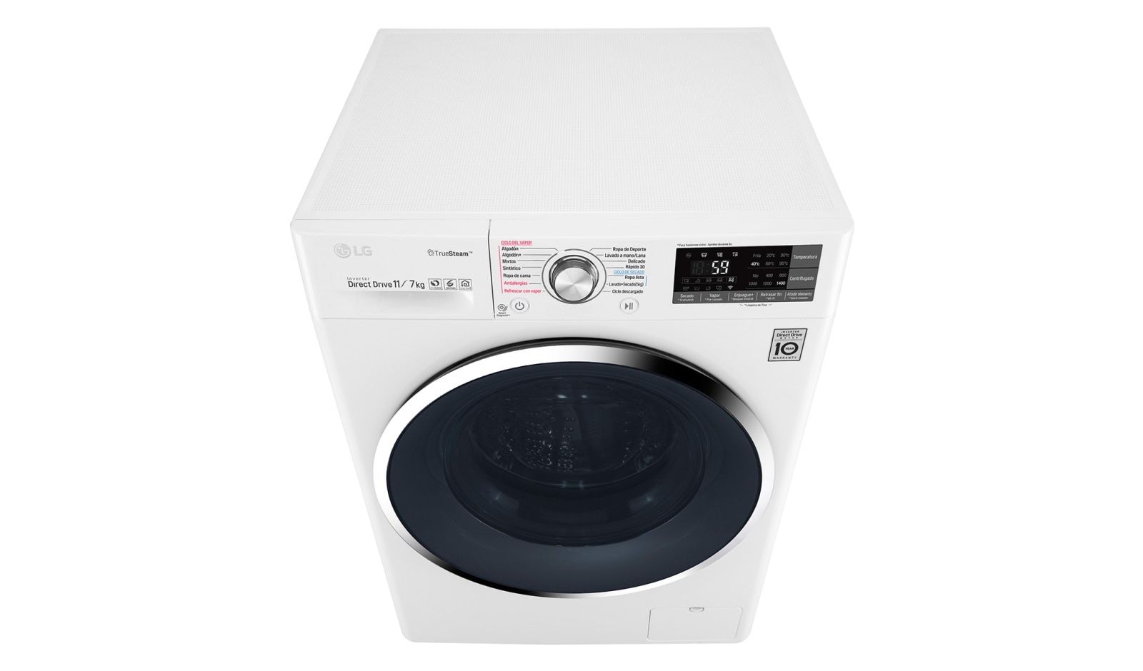LG Lavadora – Secadora Carga Frontal con Motor Inverter Direct Drive y Capacidad Total de 11 kilos de lavado y 7 kilos de secado., WD11WBS6