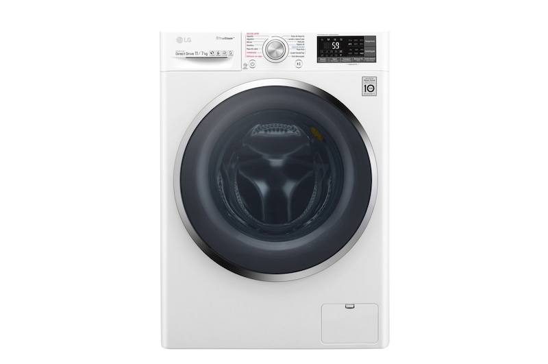 LG Lavadora - Secadora Carga Frontal con motor Inverter Direct Drive y capacidad total de 11 kilos de Lavado y 7 kilos de Secado, WD11WBS6D