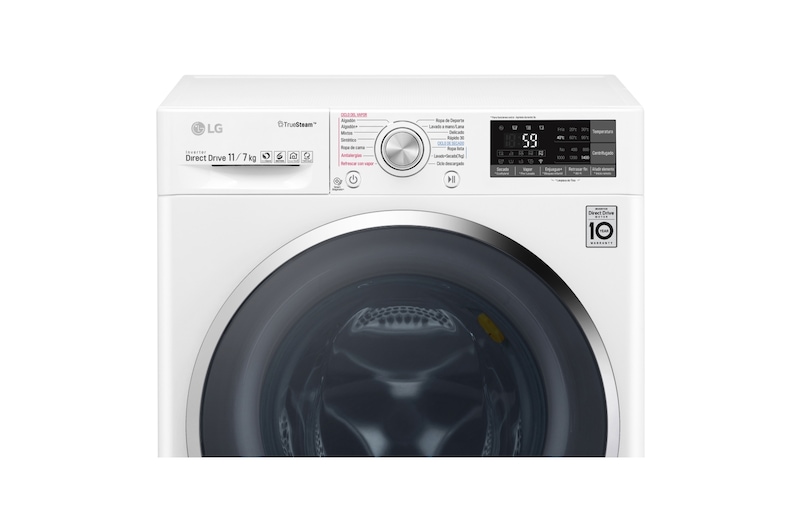 LG Lavadora - Secadora Carga Frontal con motor Inverter Direct Drive y capacidad total de 11 kilos de Lavado y 7 kilos de Secado, WD11WBS6D