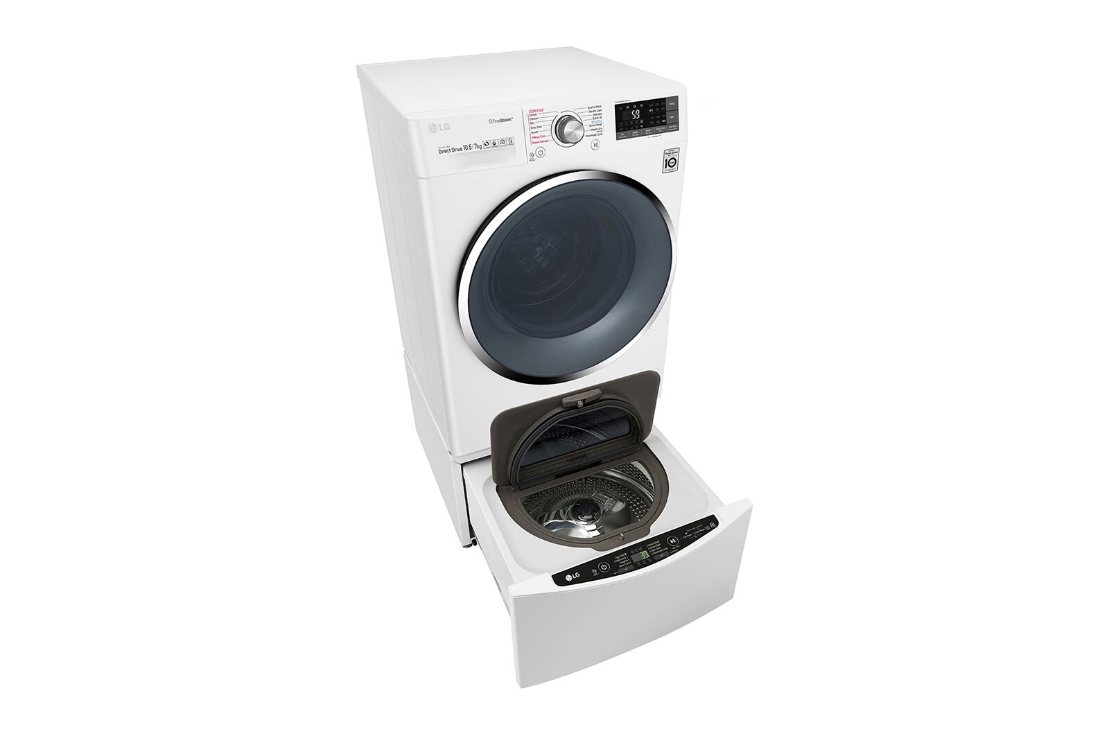 LG TWINWash™ Lavadora (11Kg) Secadora (7Kg) con Motor Inverter Direct Drive y Mini Lavadora (2Kg) con Motor Slim Inverter Direct Drive, WD11WBS6DTW
