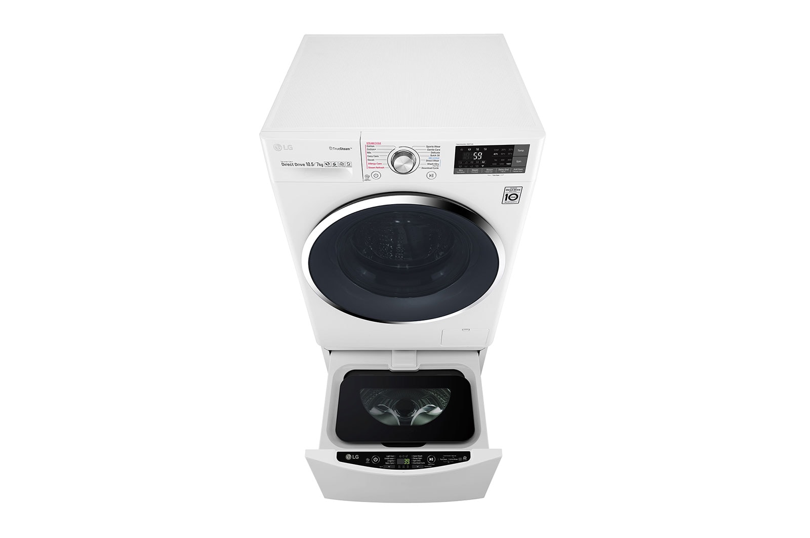 LG TWINWash™ Lavadora (11Kg) Secadora (7Kg) con Motor Inverter Direct Drive y Mini Lavadora (2Kg) con Motor Slim Inverter Direct Drive, WD11WBS6DTW