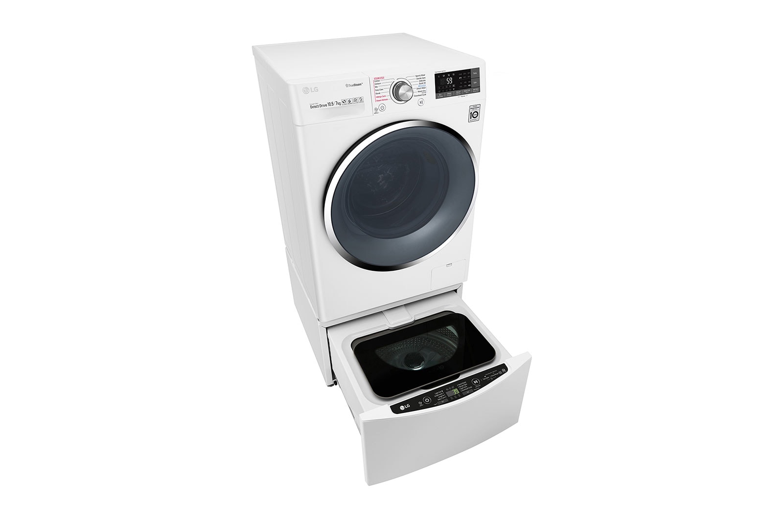 LG TWINWash™ Lavadora (11Kg) Secadora (7Kg) con Motor Inverter Direct Drive y Mini Lavadora (2Kg) con Motor Slim Inverter Direct Drive, WD11WBS6DTW