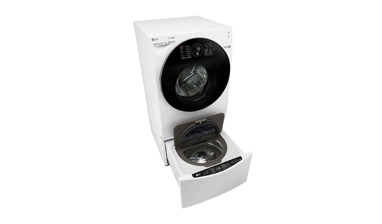 LG TWINWash™ Lavadora (11Kg) Secadora (7Kg) con Motor Inverter Direct Drive  y Mini Lavadora (2Kg) con Motor Slim Inverter Direct Drive, WD11WDS6TW