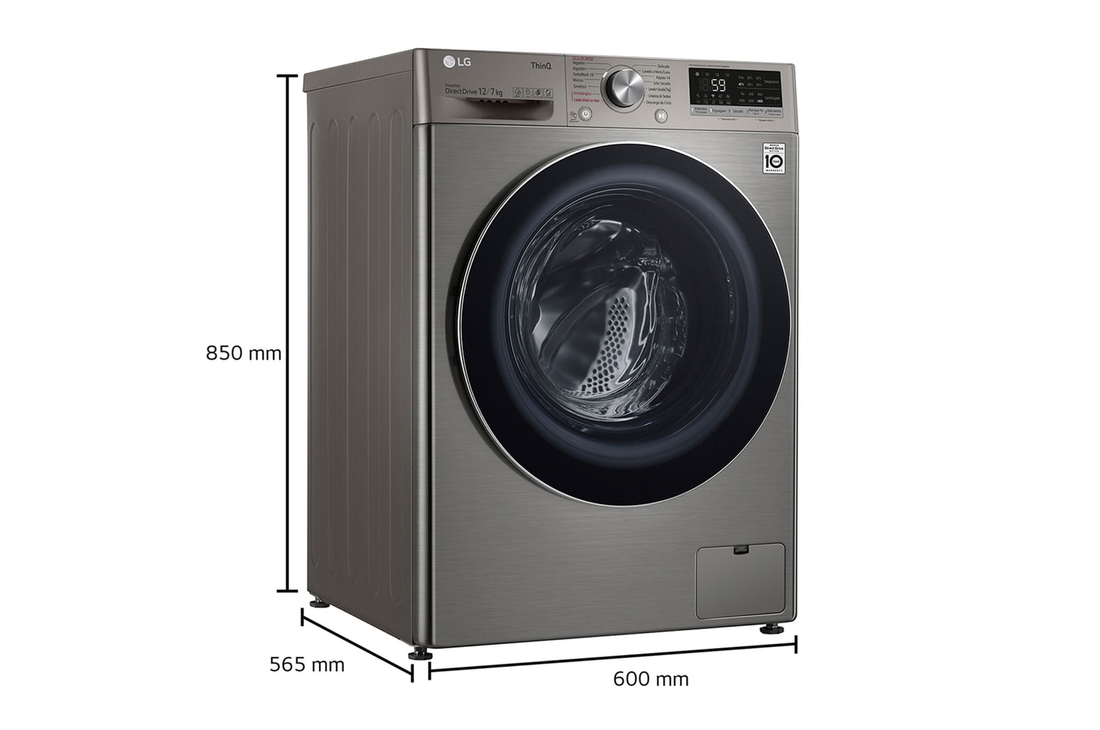 LG Lavadora Secadora 12Kg/7Kg con AIDD™, WD12VVC4S6C