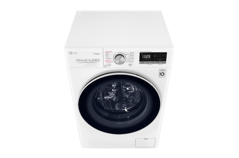 LG Lavadora-Secadora Carga Frontal con Tecnología Steam, motor Inverter Direct Drive y capacidad de 12 kilos de Lavado y 7 de Secado-ThinQ AI, WD12WVC4S6