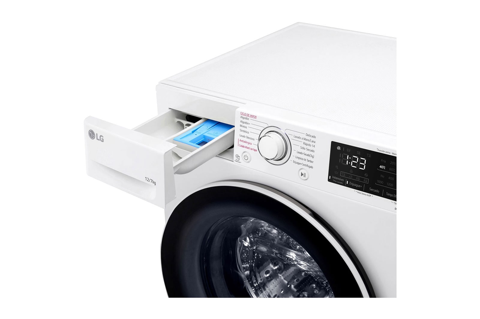 LG Lavadora Secadora 12Kg/7Kg con AIDD™, WD12WVC5S6