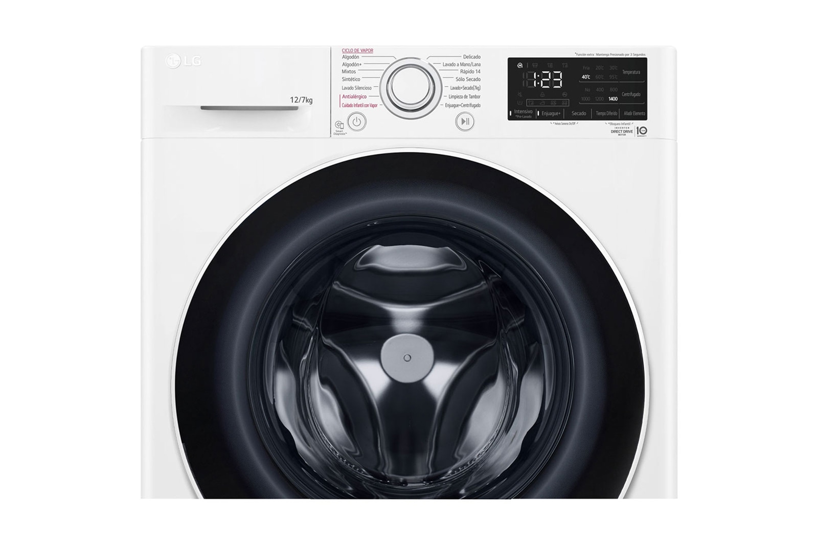 LG Lavadora Secadora 12Kg/7Kg con AIDD™, WD12WVC5S6