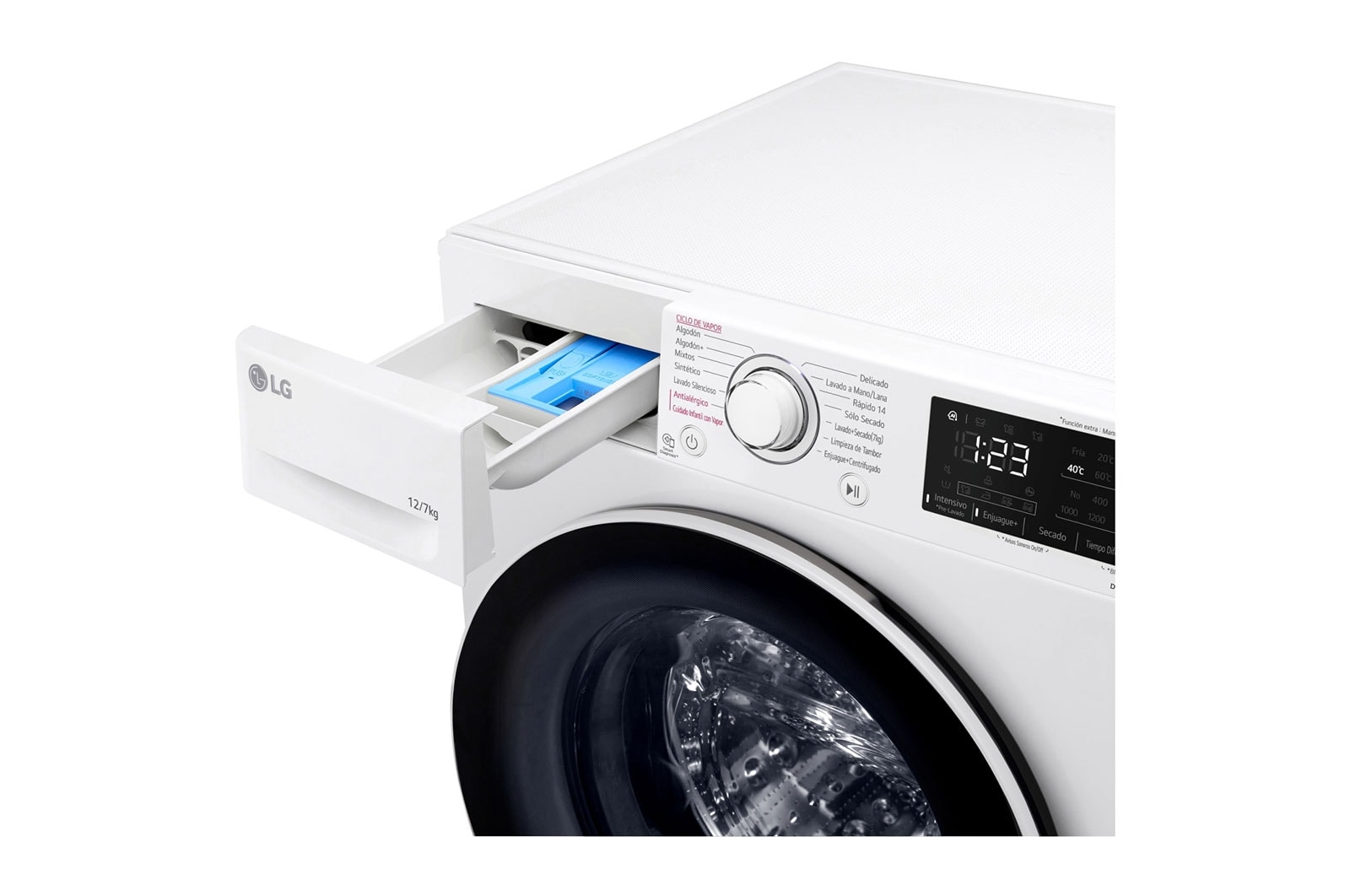 LG Lavadora Secadora 12Kg/7Kg con AIDD™, WD12WVC5S6