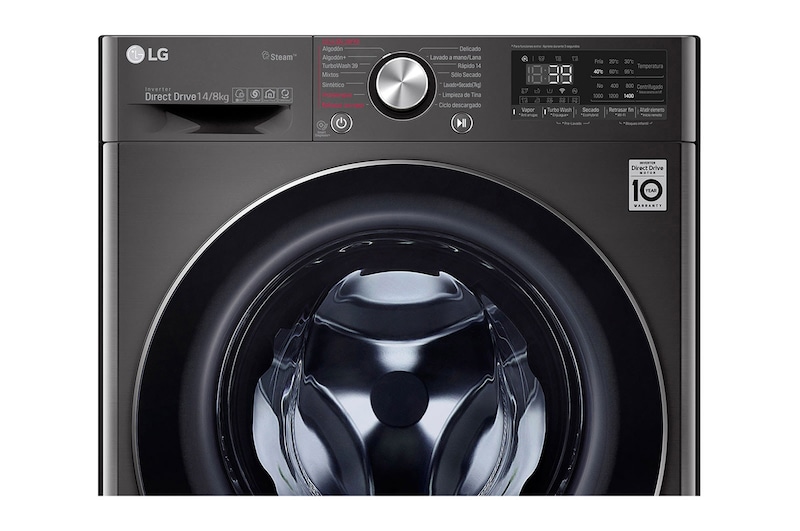 LG Lavadora Secadora 14Kg/8Kg con AIDD™ y Steam+, WD14BVC2S6C