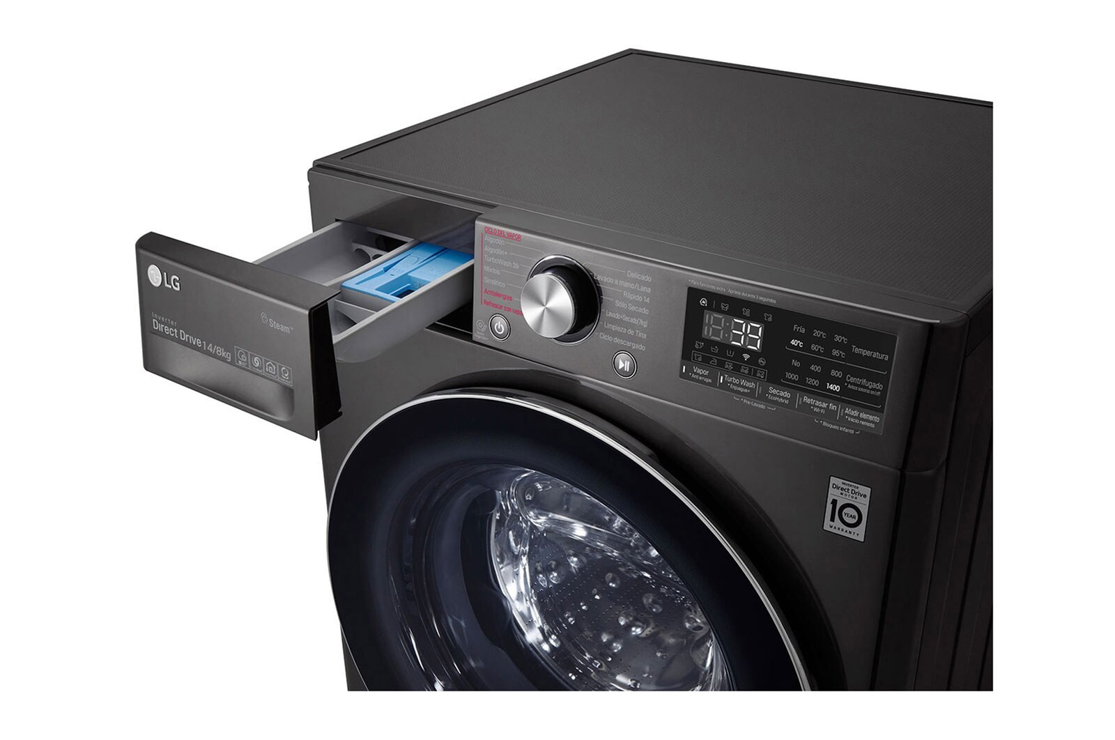 LG Lavadora Secadora 14Kg/8Kg con AIDD™ y Steam+, WD14BVC2S6C