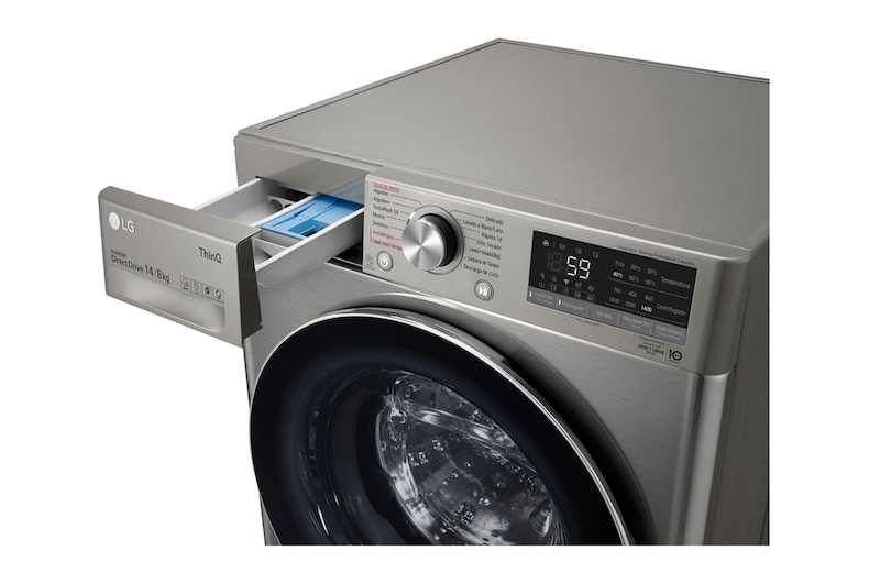 LG Lavadora Secadora 14Kg/8Kg con AIDD™ y Steam, WD14VVC4S6C