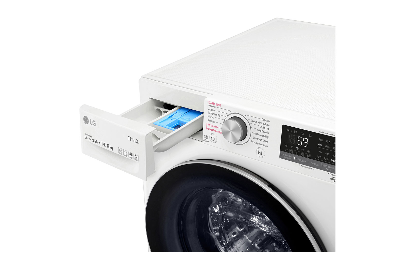 LG Lavadora Secadora 14Kg/8Kg con AIDD™, WD14WVC4S6