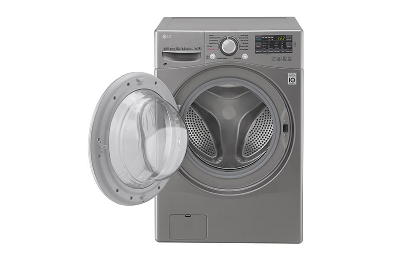 LG Lavadora – Secadora Carga Frontal con Motor Inverter Direct Drive y Capacidad Total de 15 kilos de lavado y 8 kilos de secado, WD15DG6