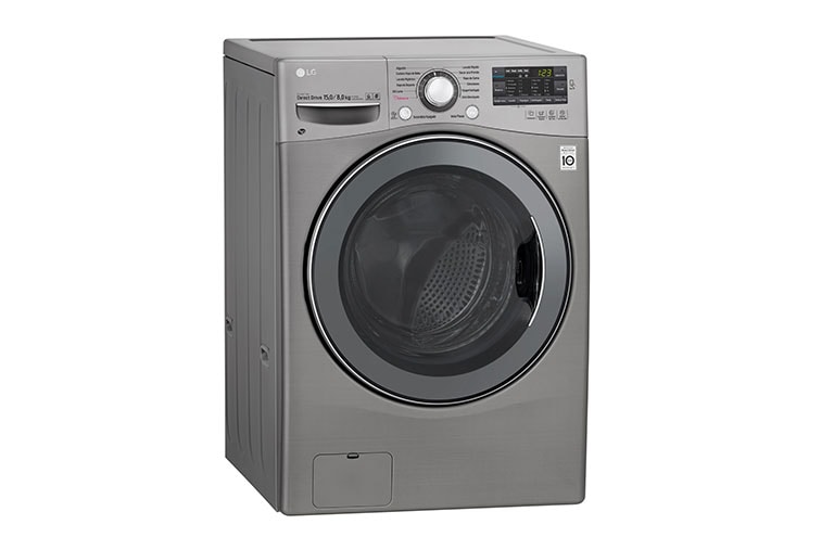 LG Lavadora – Secadora Carga Frontal con Motor Inverter Direct Drive y Capacidad Total de 15 kilos de lavado y 8 kilos de secado, WD15DG6