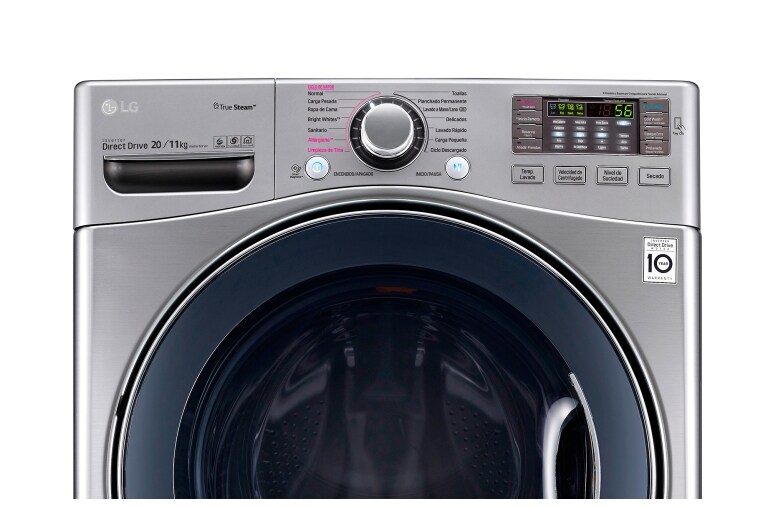 LG Lavadora – Secadora Carga Frontal con Motor Inverter Direct Drive y Capacidad Total de 20 kilos de lavado y 11 kilos de secado., WD20VVS6