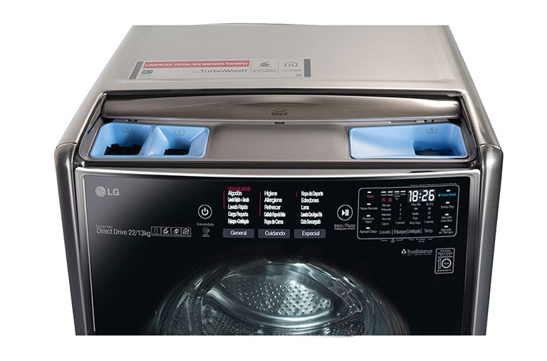 LG Lavadora-Secadora LG Carga Frontal con capacidad de 22 KG de lavado y 13 KG de Secado con Tecnología Steam, TurboWash y ThinQ , WD22VTS6