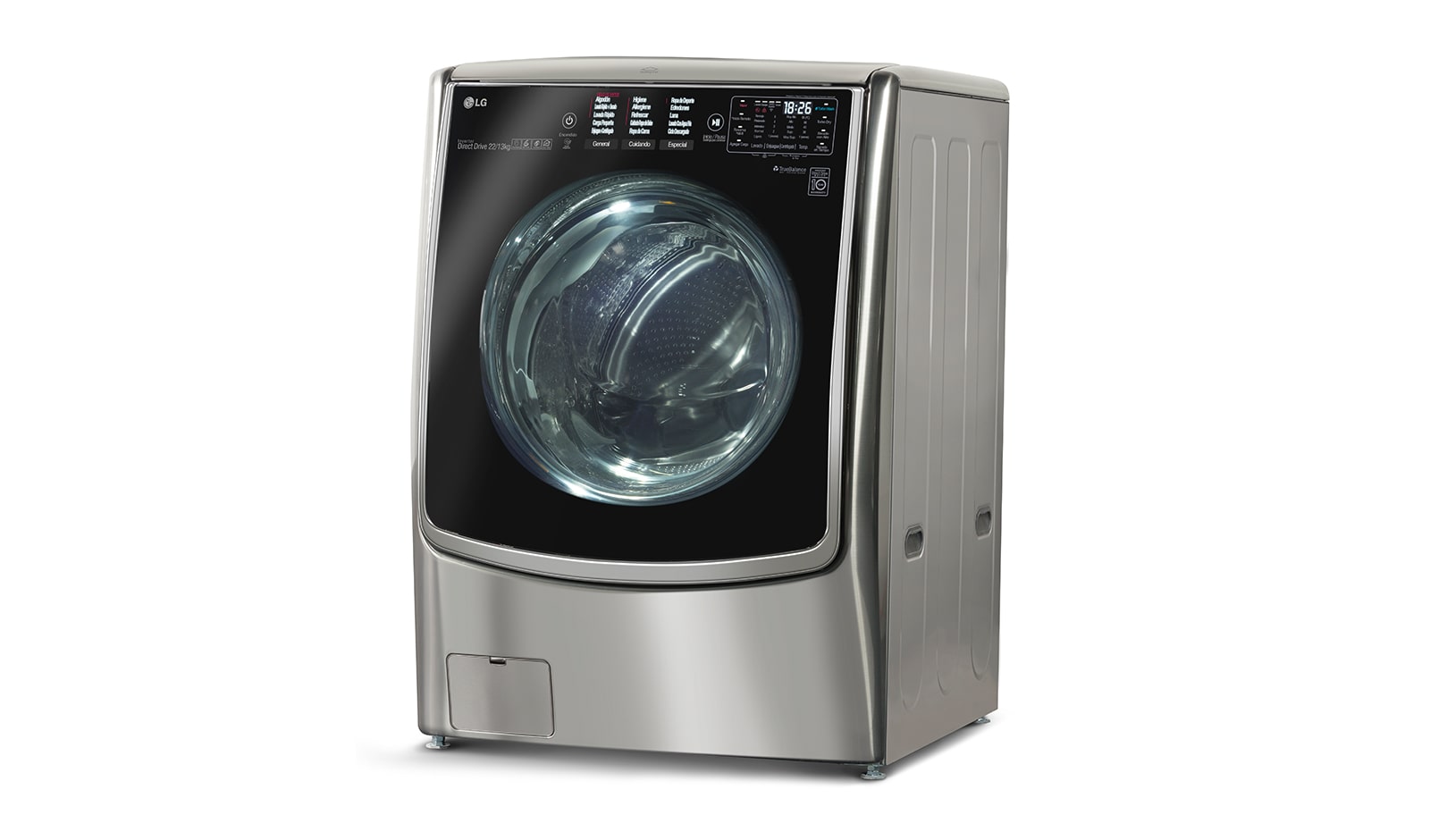 LG Lavadora-Secadora LG Carga Frontal con capacidad de 22 KG de lavado y 13 KG de Secado con Tecnología Steam, TurboWash y ThinQ , WD22VTS6