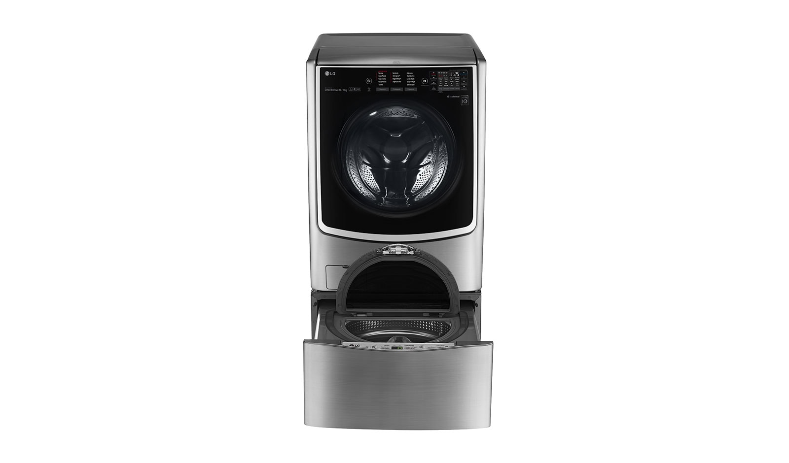 LG TWINWash™ Lavadora (22Kg) Secadora (13Kg) con motor Inverter Direct Drive y Mini lavadora (3,5Kg) motor Slim Inverter Direct Drive, WD22VTS6TW